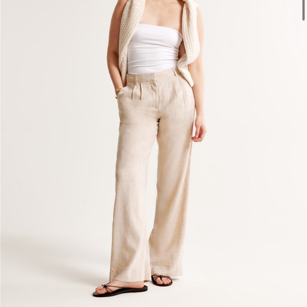 A&F Sloane Tailored Linen-Blend Pant - Picture 2 of 6